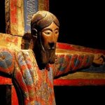 Maestà Batlló, crocifisso ligneo romanico del XII secolo - Museo Nazionale d'Arte della Catalogna, Barcellona